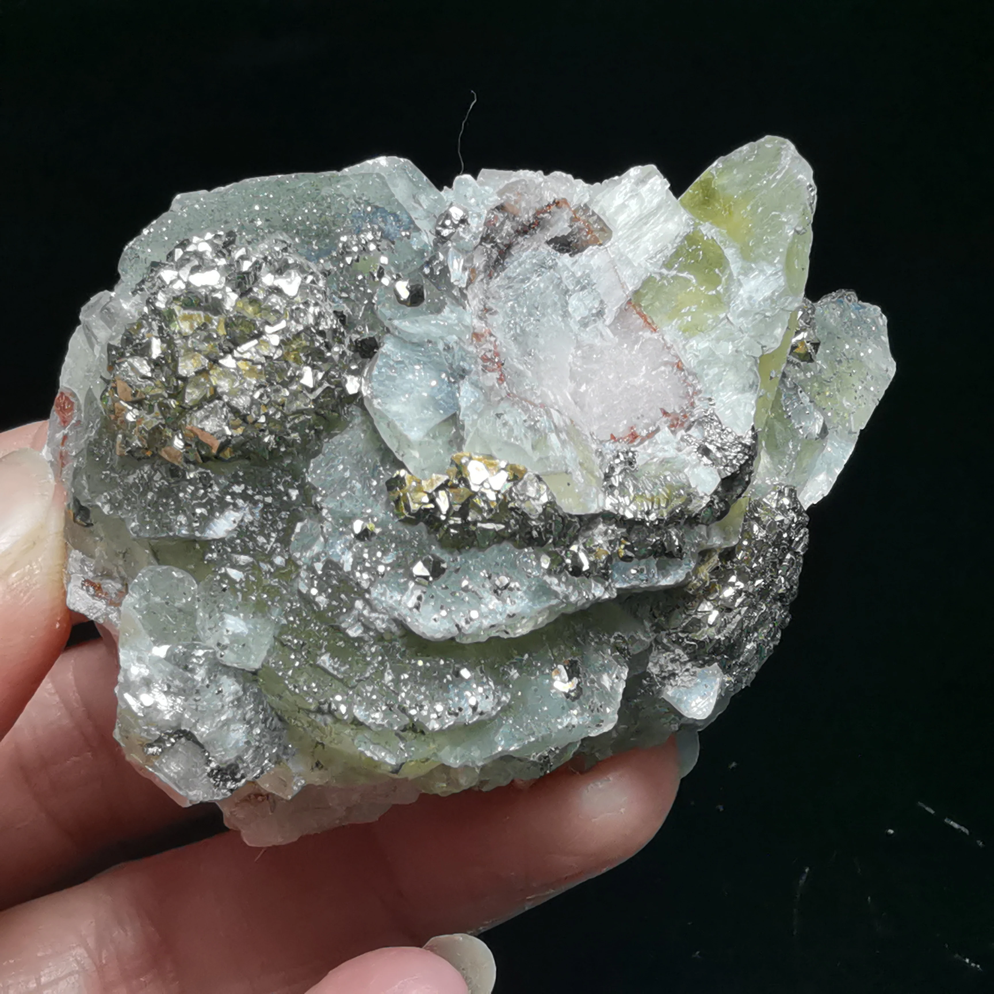 

Натуральный цветочный раствор, 88 грарэ, цветной пиритовый симбиоз, целебная энергия, украшение для дома, кварцевый камень