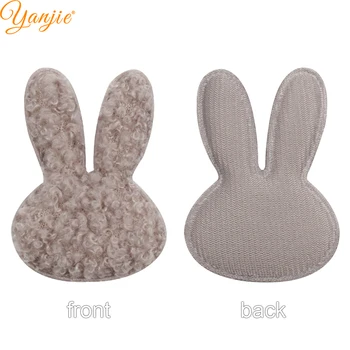 20pcs/Lot Cute Rabbit Felt Pads Teddy Wool Handmade DIY Crafts Ornament Easter Kids Barrettes Headwear Apparel Hair Accessories 4