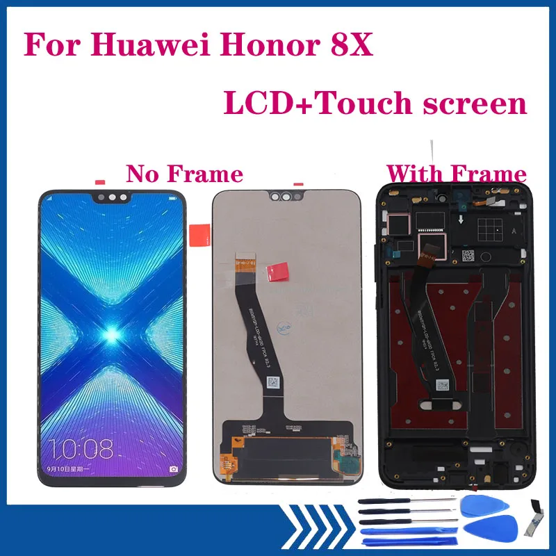 

Original For Huawei Honor 8X JSN-L21 JSN-AL00 L22 L42 LCD Display Touch Screen Digitizer Assembly with frame Repair parts
