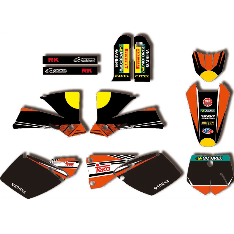 Графика и фоны для KTM SX 2001-2002 с изображением мотоцикла