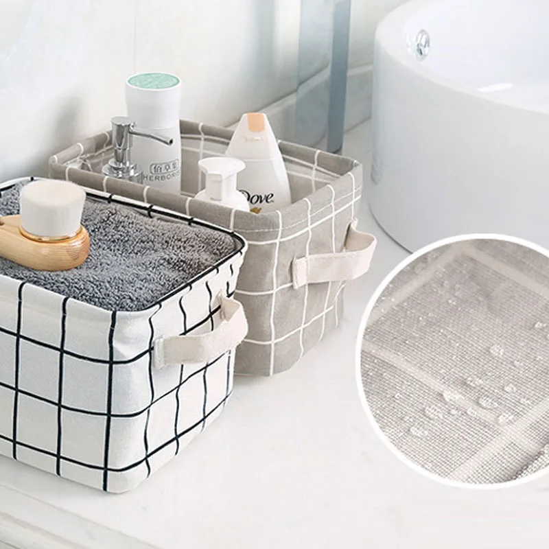 Корзина для игрушек Cube Folding Storage Basket For Kids Toys Organizer Waterproof Boxes Bins With Handles Home Office Shelf Organizador