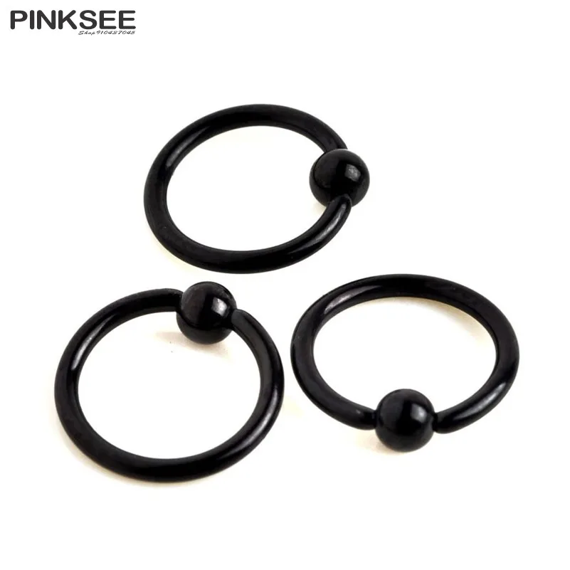 Серьги-кольца с шариком из Нержавеющей Стали Для Пирсинга Ушей носа ноздрей 15 шт.