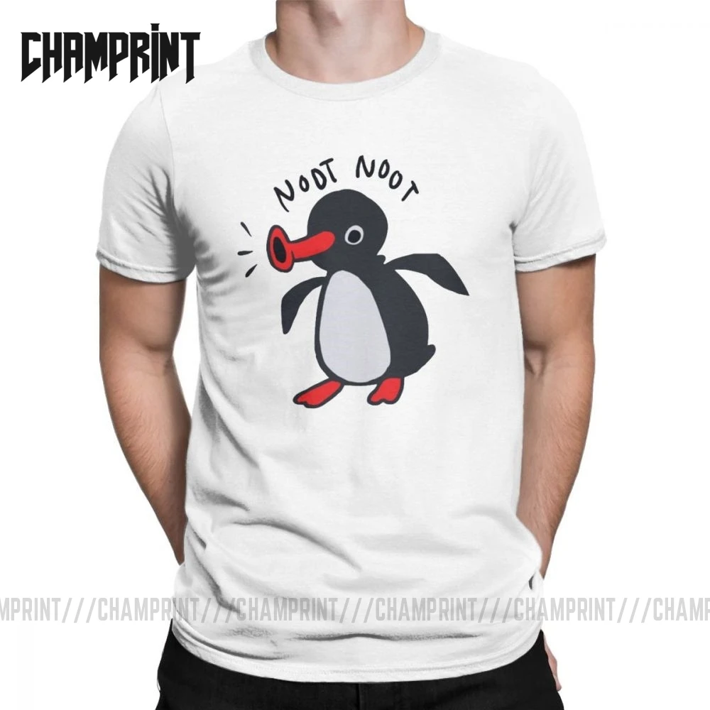 Noot Pingu Мужская футболка с рисунком пингвина из мультфильма серии мем дети 80s 90s