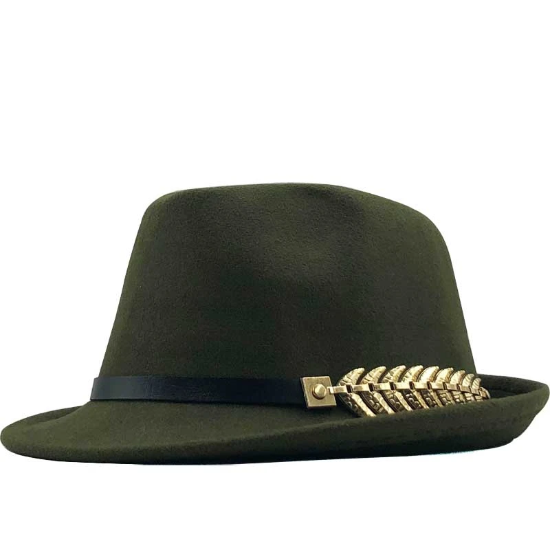 ง่ายขนสัตว์ผู้หญิงผู้ชาย Fedora หมวกสำหรับฤดูหนาวฤดูใบไม้ร่วง Elegant Lady นักเลง Trilby Felt Homburg โบสถ์แจ๊สหมว...