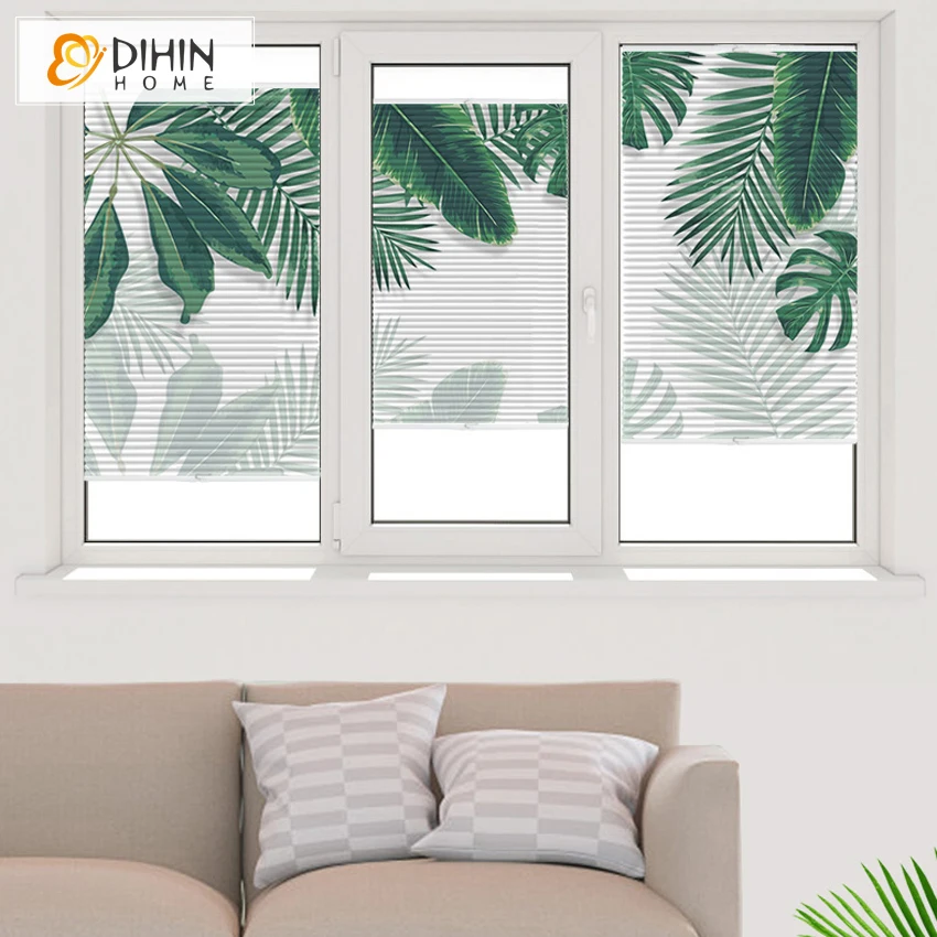 

Tropical Rainforest 40-50% Half Blackout Cellular Honeycomb Blinds Shades Home Decor For Living Room Customize Curtains