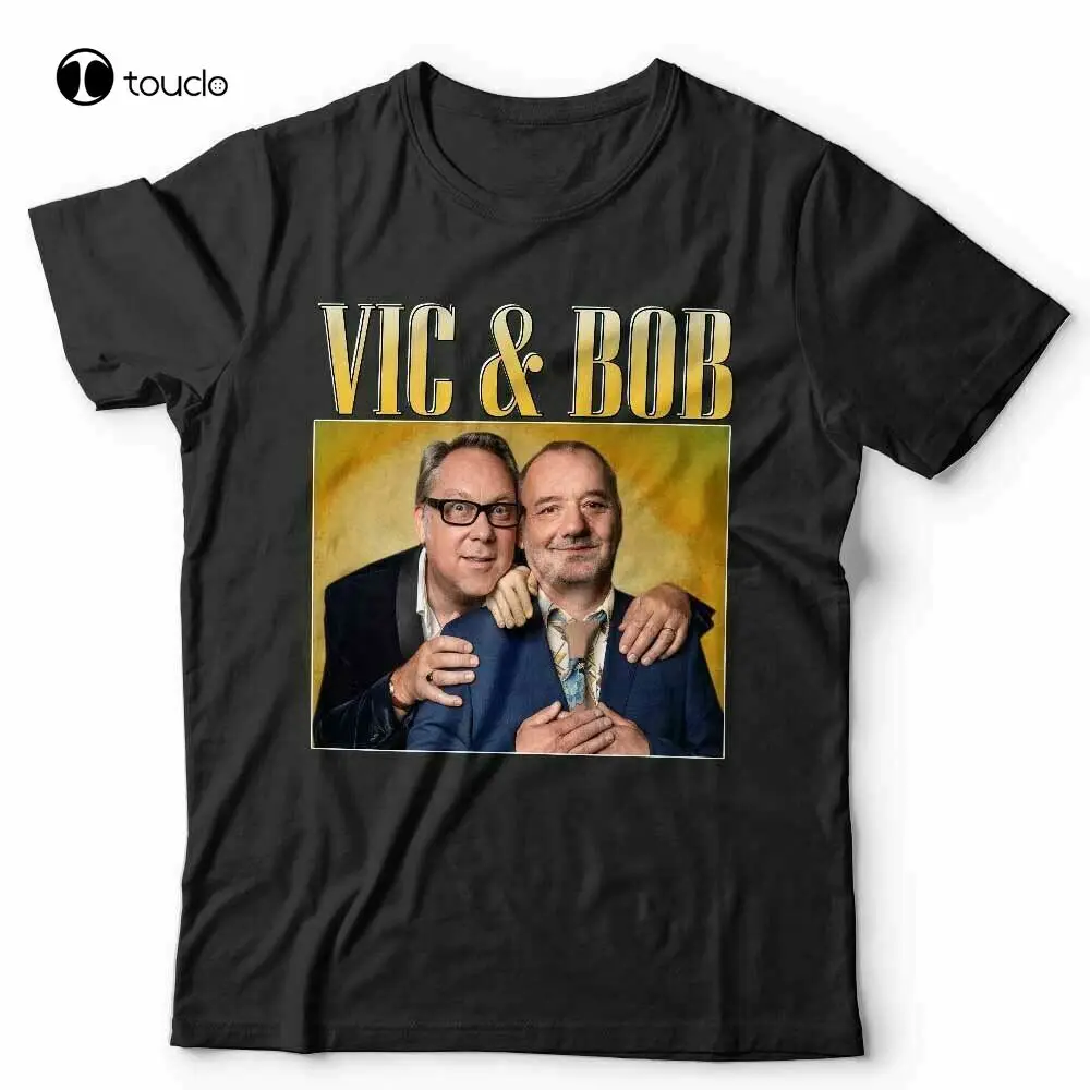 

Хлопковая футболка унисекс с надписью «Vic & Bob»