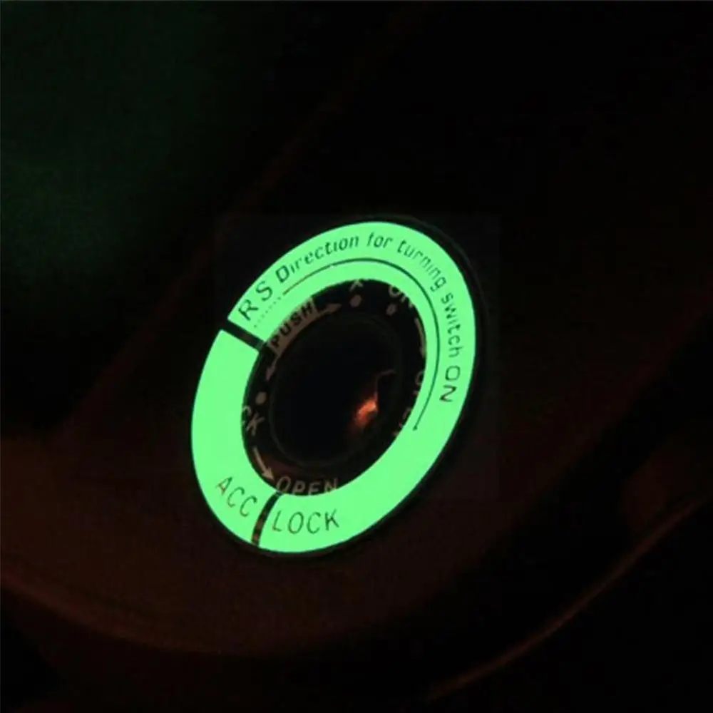 

Car Sticker luminous key Ring Ghost Fire Pedal Car Decal LED Luminous Car Ignition Key Hole Ring Coil Decor For Honda K7B5