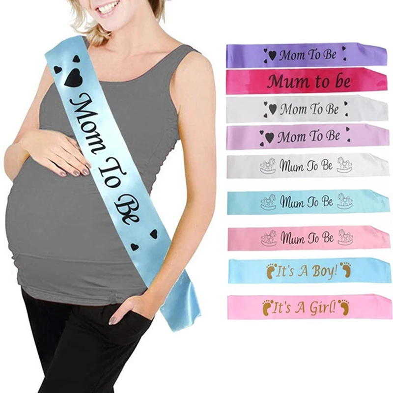 Newborn Party Decoration Pregnant Mom Favor Gift Mommy Mum To Be Sash Baby Boy Girl Shower Sash156x9.5cm | Дом и сад