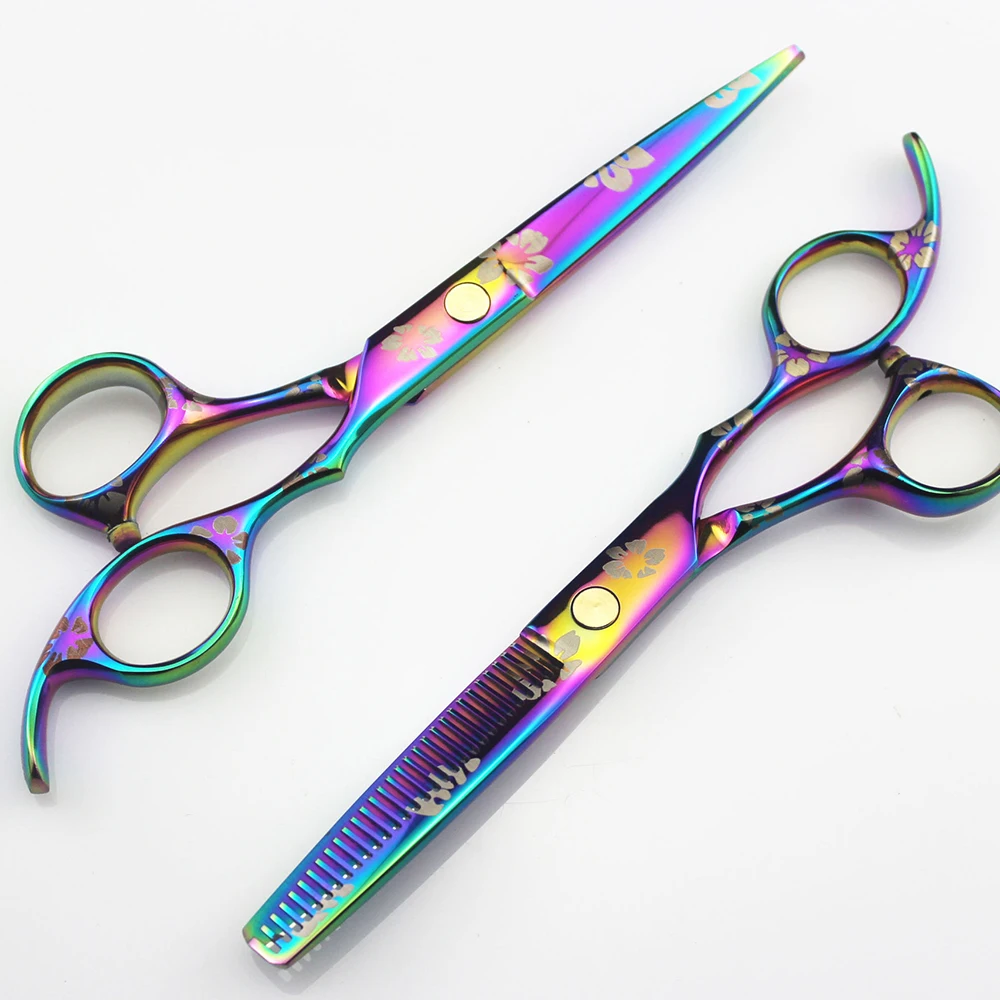 

Hairdressing Scissors Stainless Barber Scissors Stylist Thinning Shears Hair Cutting Shears Hair Scissors Cherry blossom print