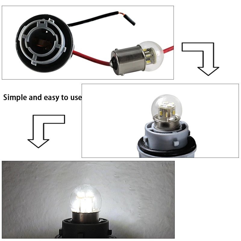 S25 P21W BA15S 1156 led свет canbus 1 5 W Dc 6V Мотор Поворотная Одиночная Лампа мотоцикл задний
