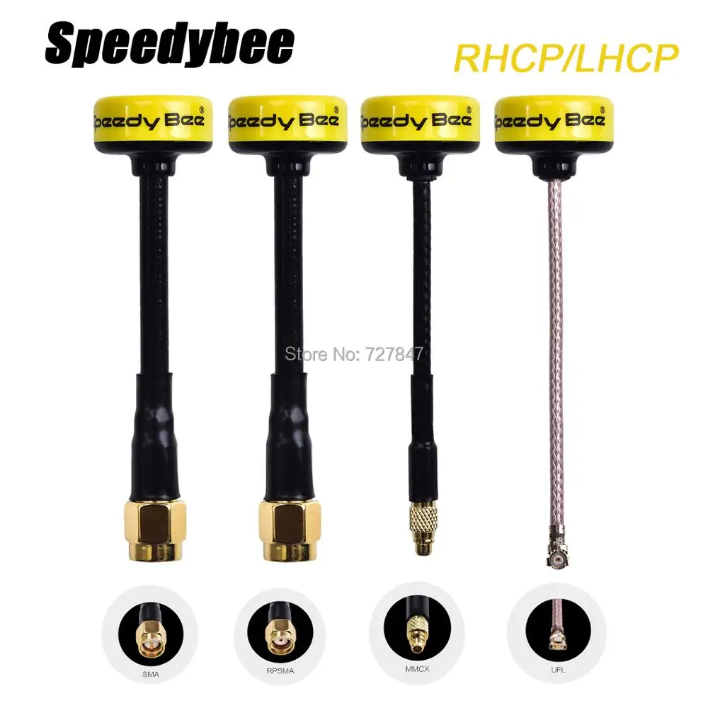 Антенна Speedybee Speedy Bee 5 8 ГГц RHCP / LHCP 2.0Dbi SMA RP UFL MMCX для гоночного дрона FPV|Детали и