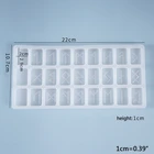 Хрустальный эпоксидная смола, форма символ энергии руны буква слово модель зеркало DIY Форма