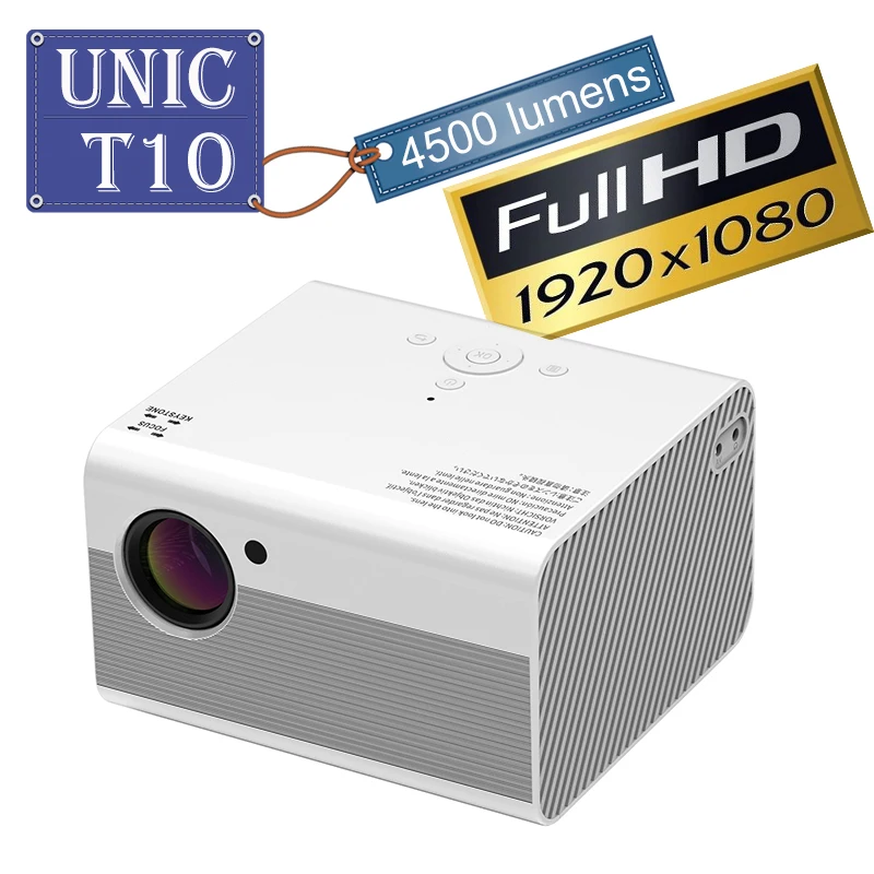 

UNIC T10 Full HD 1080P Projector LED Proyector 1920x1080 Home Theatre 4500 Lumens Portable Cinema T6 Upgrade Android Optional