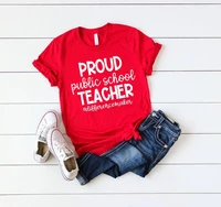 teacher shirts proud public school teacher teacher team shirts redfored wear red for ed difference maker o252