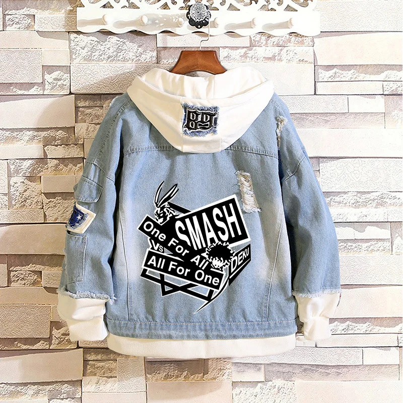 Модная популярная мужская джинсовая куртка vrouwen для косплея аниме Моя геройская