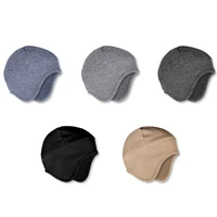 mens womens winter warm hat soft polar fleece thermal skull cap beanie with ear covers winter daily hat dad gift