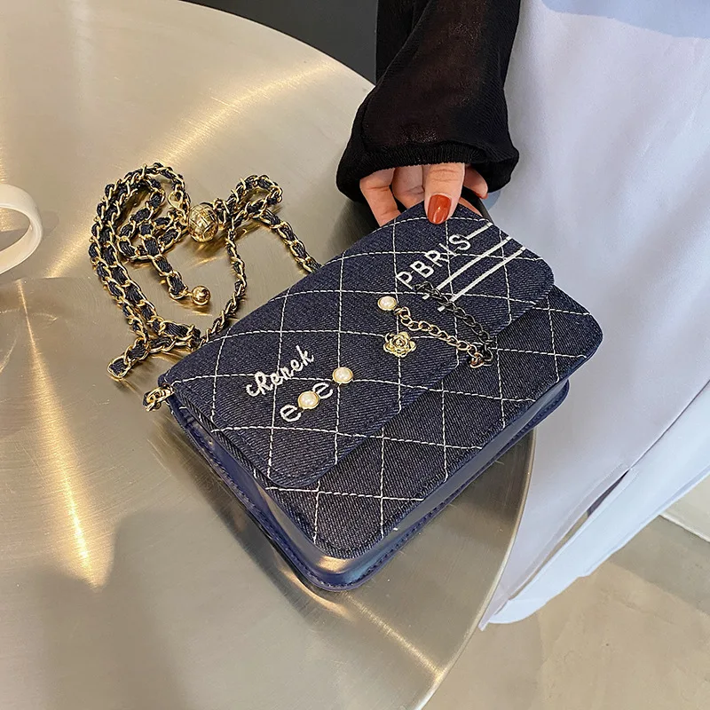

Handbag Luxury Brand Ladies Bag 2021 Designer New Trendy Fashion Rhombus Shoulder Bag Chain Messenger Bag Small Square Bag