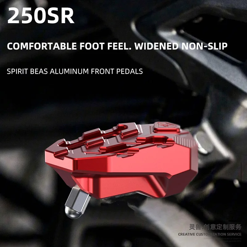 

Spirit Beast Motorcycle Mount Front Footrest Non-slip Pedals Rest Foot Pegs Pedal Modified Accessories For 250SR CF250-6A