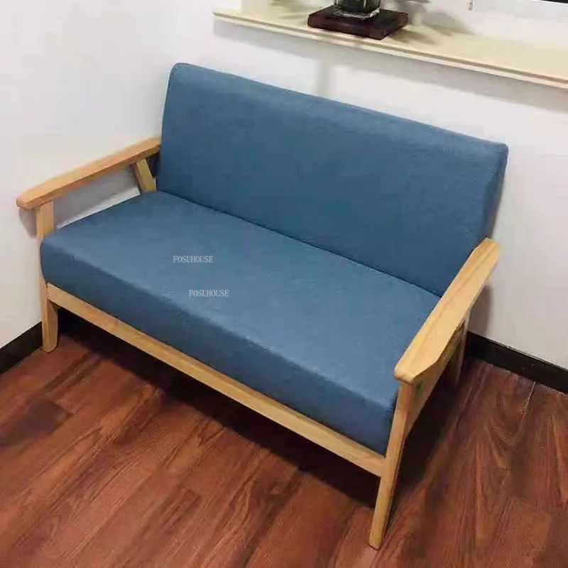 Скандинавская деревянная арт мебель для гостиной диваны маленькой квартиры