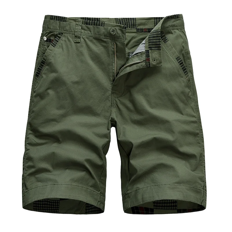 

Summer New Elastic Shorts Washed Cotton Casual Pants Men's Japanese Capri Pants Short Trousers Men