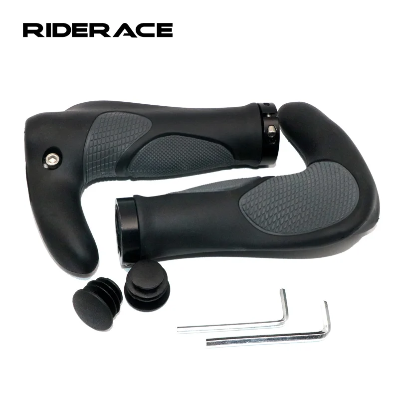 

Mountain Bike Horn Handle Set TPR Rubber Integrated Comfy Anti-skid Shock Absorption Vice Handle Riding Accessorie Bicycle Grips