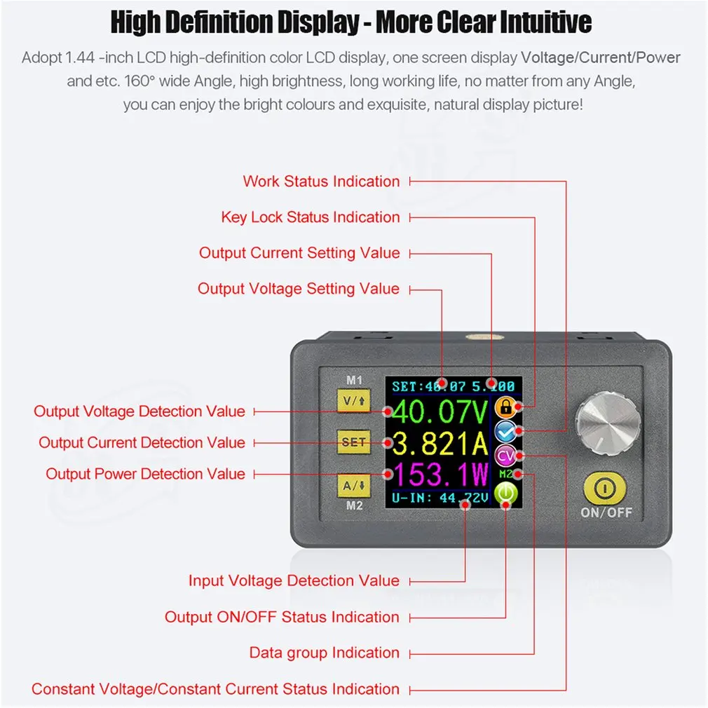 DPH5005-USB-BT понижающий преобразователь постоянного напряжения программируемый