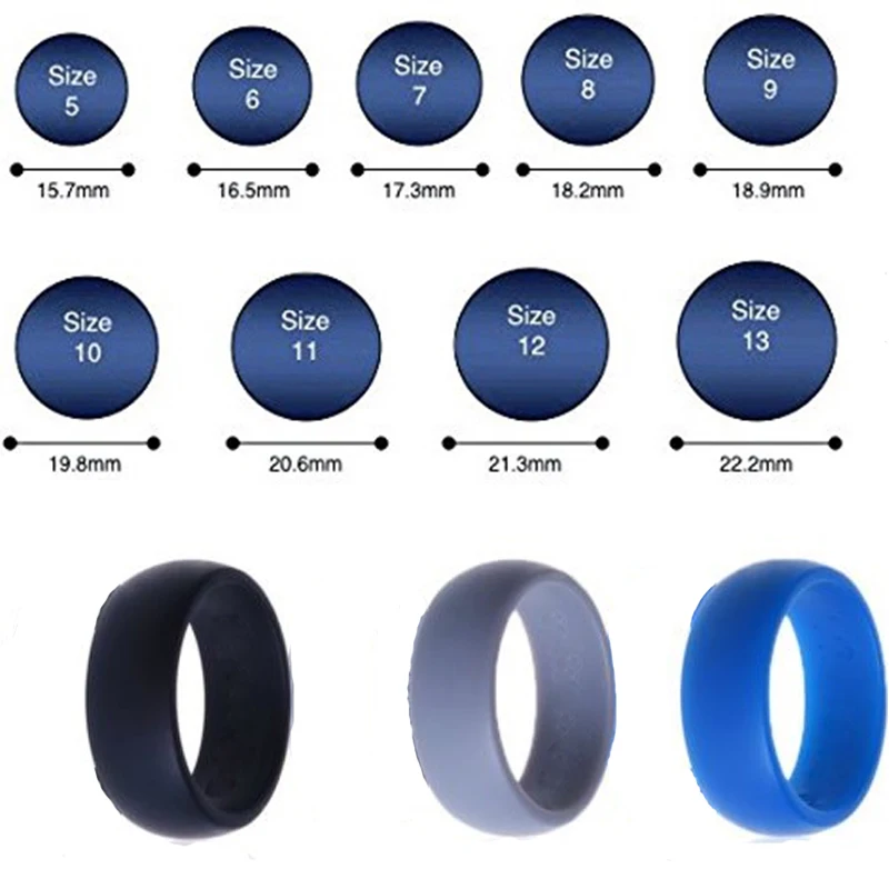 3 шт./компл. модные резиновые силиконовые кольца для пальцев
