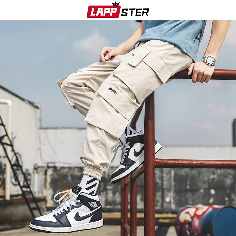 LAPPSTER Мужские Streetwear бегуны Брюки 2019 Mens Hip Hop Black Тренировочные штаны мужчины