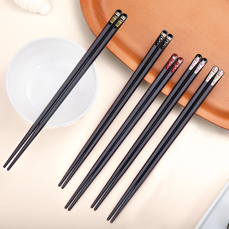 1 пара в японском стиле палочки дозирующая детская ложка для черный PPS суши Улитка