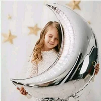 36inch large moon shape foil helium balloons festival wedding decorations happy birthday party supplies baby shower toys baloon