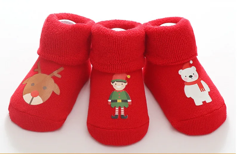 3 шт./1 шт. детские рождественские носки для маленьких девочек и мальчиков зимние