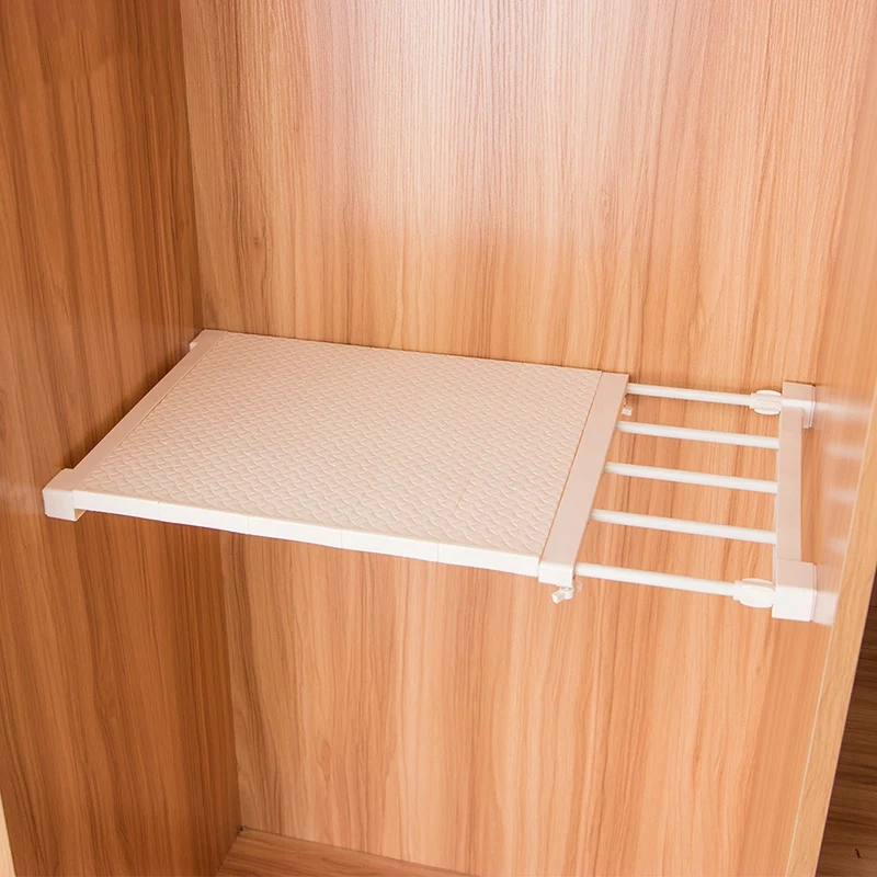 Telescopic Wardrobe Storage Rack Shelf Adjustable Kitchen Cabinet Bathroom Bl | Дом и сад