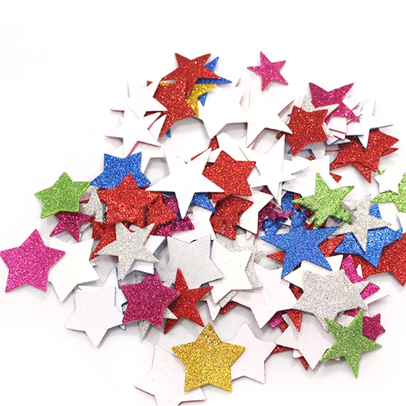 

3D Glitter Star Foam Stickers Toys For Card Stitch Card Making Scrapbooking Pegatinas Room Naklejki Sticker Kids Toy