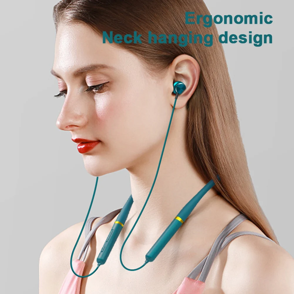 

Upgraded Bluetooth-compatible Headphones Wireless Sport Earbuds Earphones HiFi Stereo Magnetic Neckband Headset