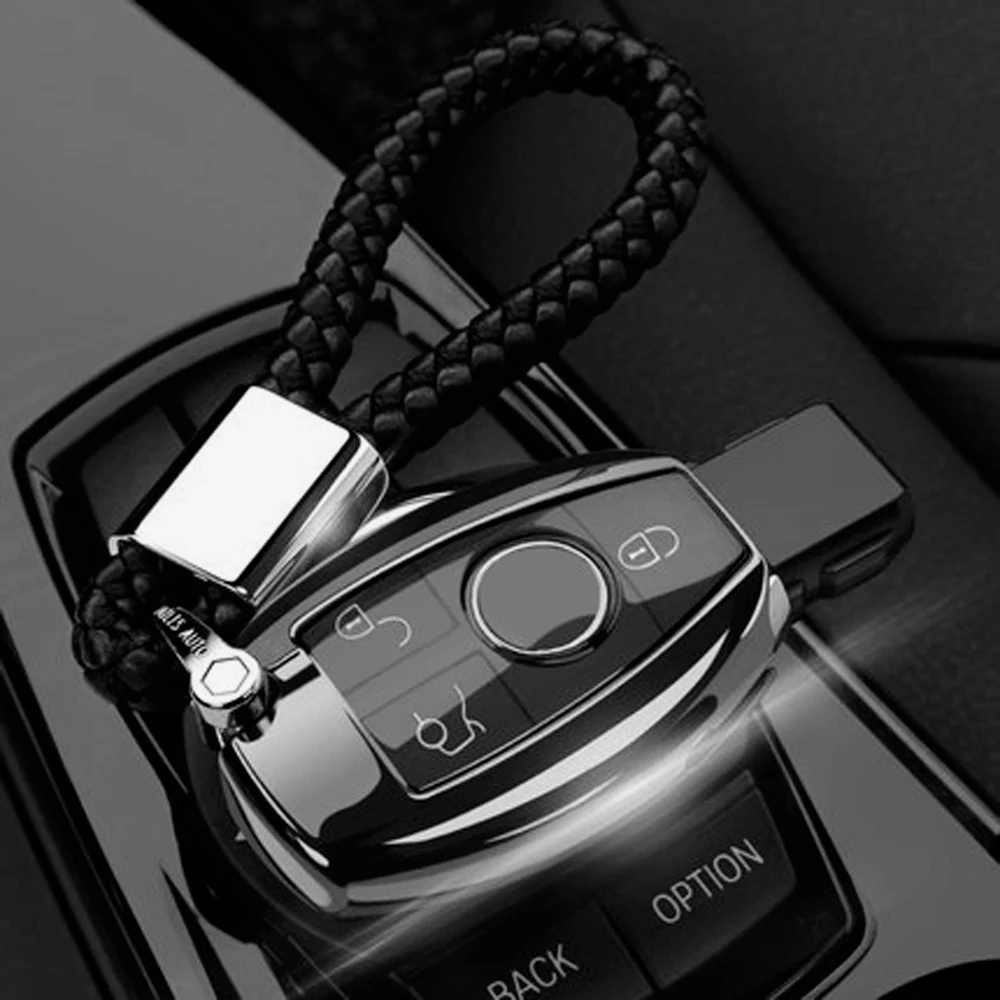 Чехол для ключа Mercedes Benz CLS CLA GLK GLA SLK AMG A B C R G E S Class 2/3 кнопок чехол автомобильного