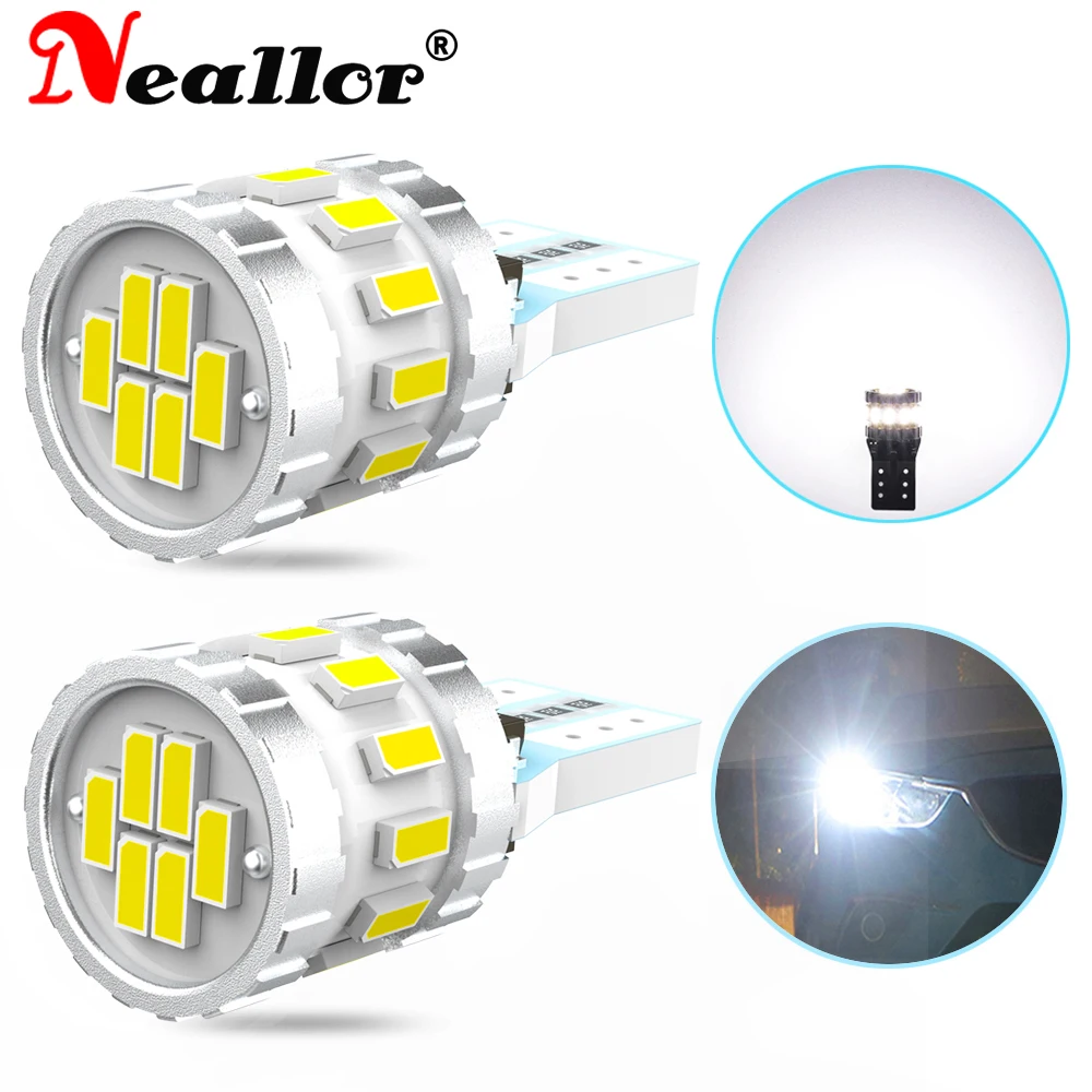 

2x W5W T10 LED Canbus Bulbs Error Free 3014 SMD Car Clearance Parking Lights Reading Auto Trunk Lamp 12V White Blue Color Yellow
