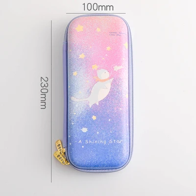 Starrysky-cat1 EVA Kawaii школьный пенал большой футляр для хранения ручки для девочек и мальчиков Милая коробка с канцелярскими принадлежностями комплект коробка художественные принадлежности - Цвет: Starrysky-cat1