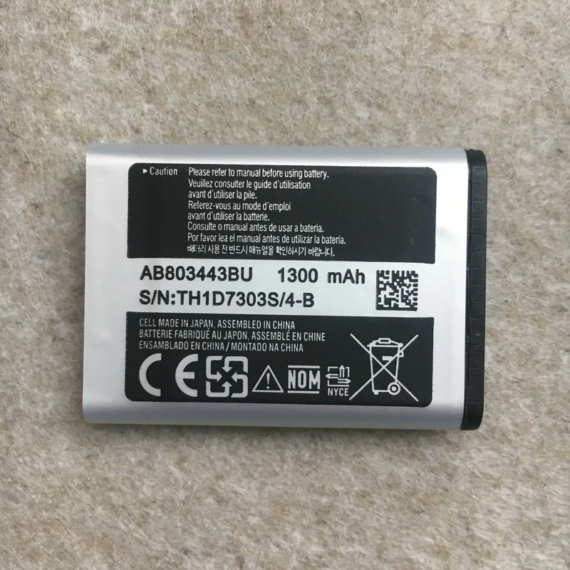 Аккумулятор AB803443BU AB803443BA для SAMSUNG твердого покрытия Xcover 2 C3350 II аккумулятор GT-C3350 |