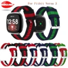 Ремешок для fitbit versa 3 нейлоновый холщовый браслет высокого качества Браслет для fitbit sense полоса красочные умные часы