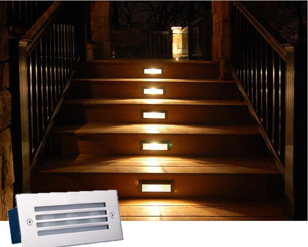 Светодиодный шаговый светильник 3 Вт 6 подземная лампа утопленный для лестницы