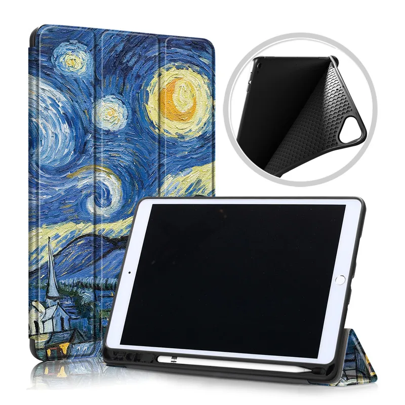 Чехол с держателем для стилуса Apple iPad 10 2 2020 8th 8 Generation 7th /iPad Air 3 /Pro10.5 умный чехол