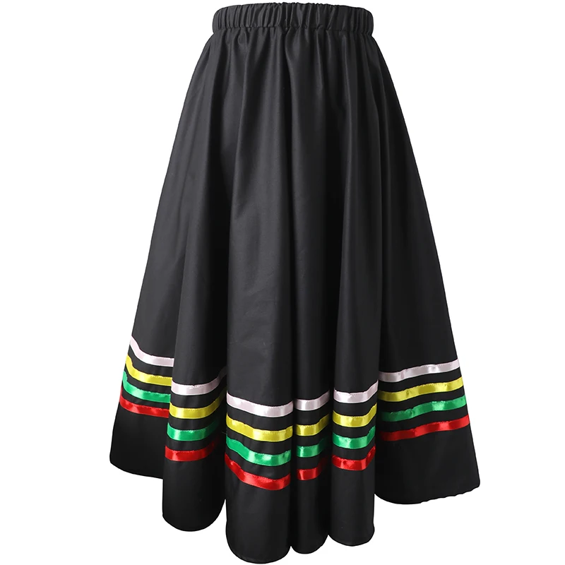 

Ladies Women Ballet Skirts Black Middle Long Ballet Dress Girls Color Conflict Dance Skirts Ballerina Dance Costumes