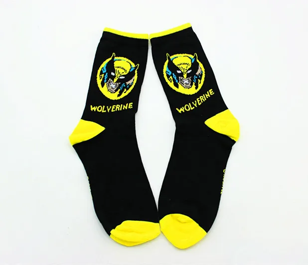 Marvel Comics Hero Avengers Super Hero Fashion Socks Funny Patterns Captain America Iron Man Street Fashion Novelty Cool Socks