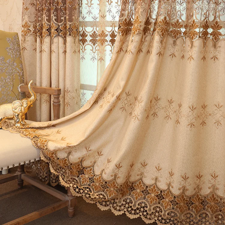 Американский стиль шторы для гостиной от пола до потолка водорастворимые