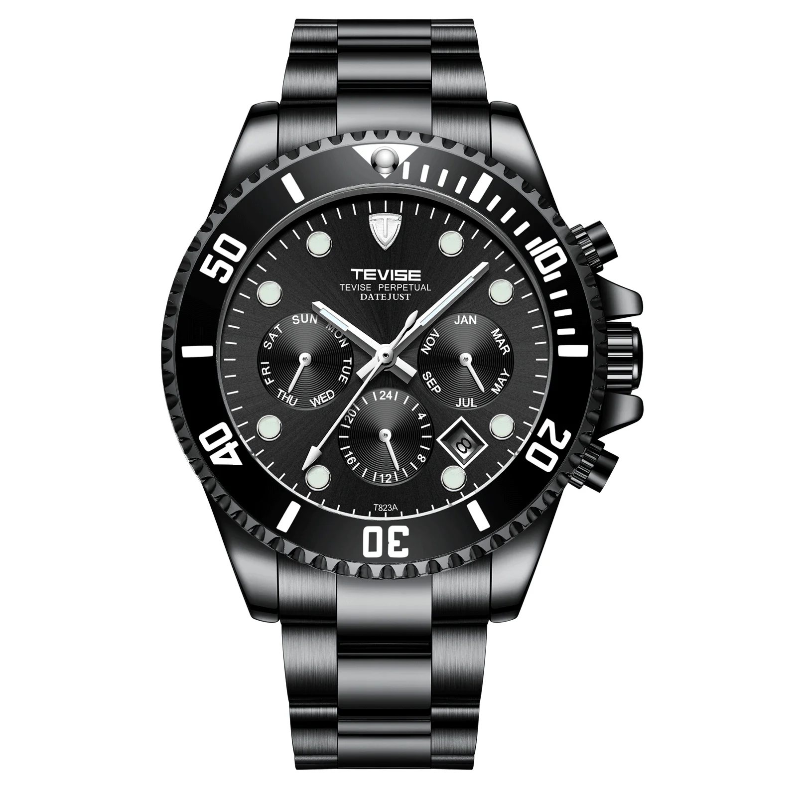 Men's Watch Top Brand Luxury Sports Quartz Mens Watches Full Steel 316lL Waterproof Chronograph Wris