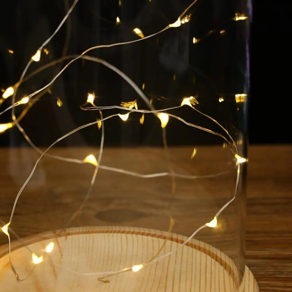 Светодиодные светильники деревянная основа на батарейках прозрачное стекло