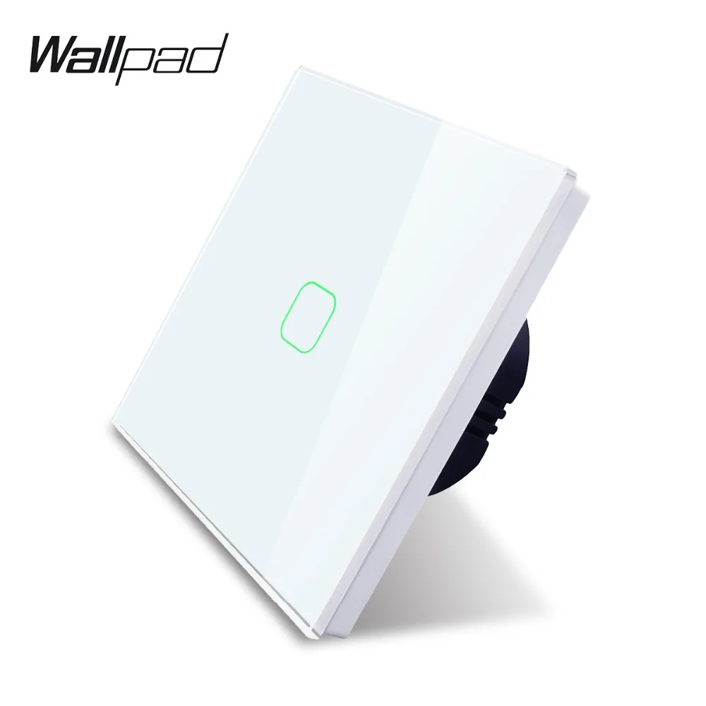 

Wallpad K3 Capacitive 1 Gang Touch Dimmer Switch 4 Colors Tempered Glass Panel Wall Electrical Light Switch for UK EU