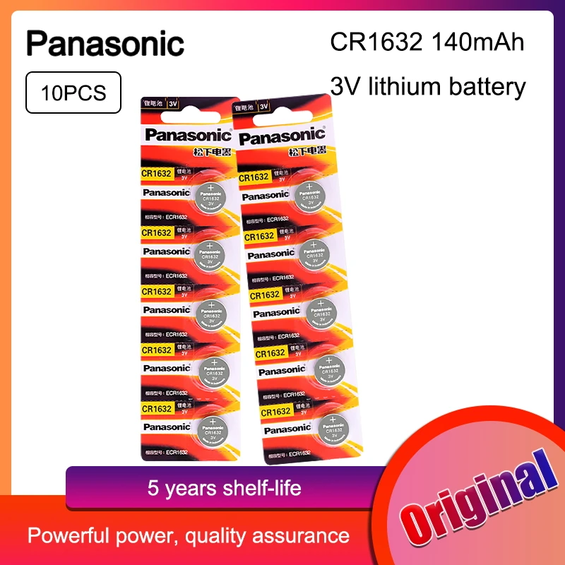 10 шт. 100% оригинальный PANASONIC CR1632 CR 1632 3 В литиевая батарея для часов калькулятор