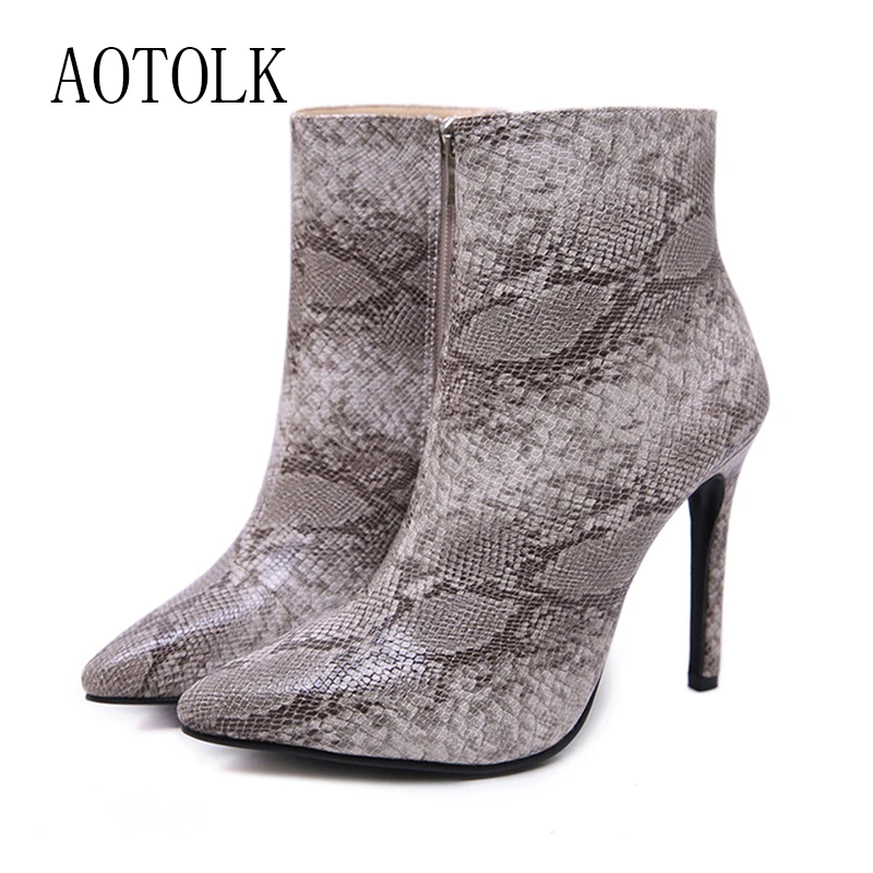 Ботильоны для женщин зимняя обувь брендовые Модные женские ботинки на тонком