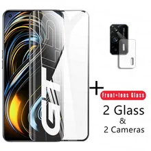 4-in-1 2.5D Tempered Glass For Realme GT Glass For Realme GT Neo Screen Protector Camera Len Film For Realme GT 5G GT Neo 8 7
